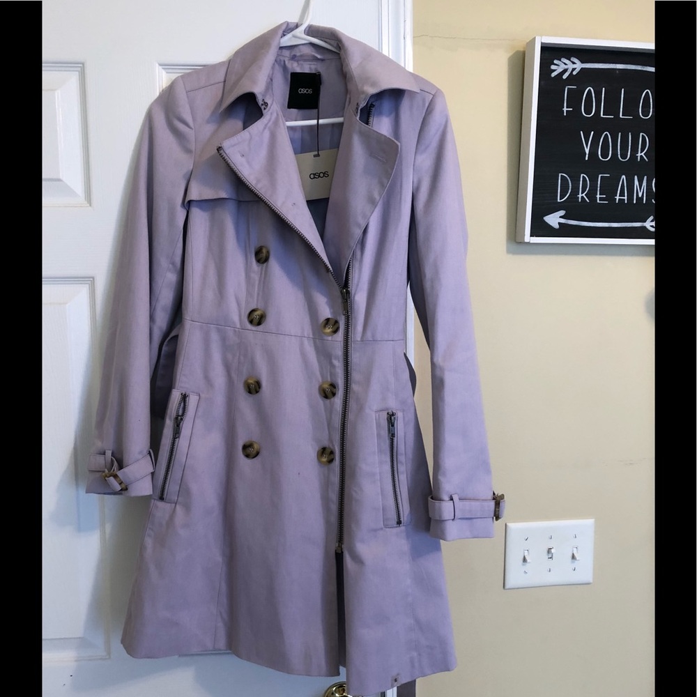 Asos Trench Coat Lavender